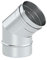 Schornstein - Winkelelement EW einwandig mit 45° Winkel starr, Innendurchmesser 180mm; 0,6mm Wandstärke, Edelstahl