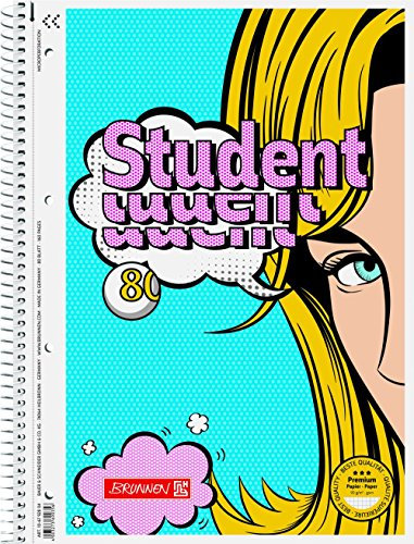Brunnen Collegeblock Motiv POPART A4 kariert 80 Blatt Lineatur 28 90g Papier