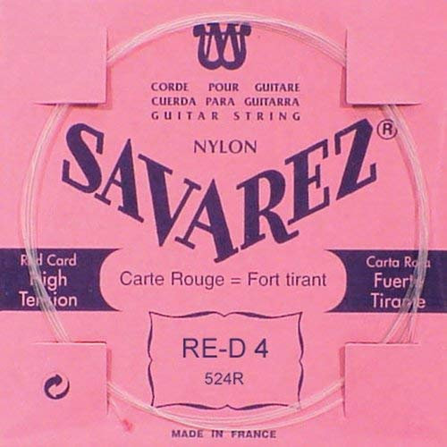 CUERDAS GUITARRA CLASICA - Savarez (524R) Carta Roja 4ª (Minimo 10 Unidades)
