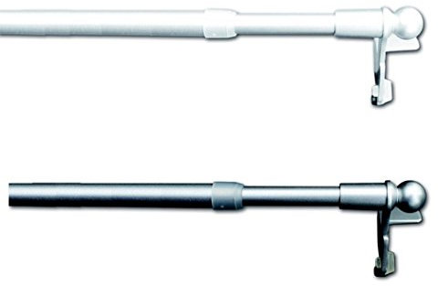 Jellinghaus Sonnenschutz Klemmstange Easy Silber oder weiß ausziehbar 30-40cm, 40-60cm, 60-80cm, 80-100cm, 100-130cm, ohne Bohren Vitrage zum Klemmen Klemmstange (weiß, 100-130 cm)