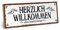 ARTFAVES® Wandbild Holzschild mit Spruch - HERZLICH WILLKOMMEN - Türschild Retro Vintage Deko Bild Geschenk - Familie, Zuhause