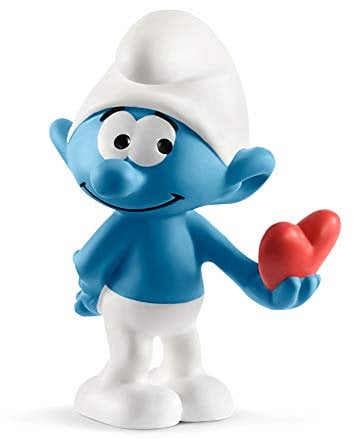 schleich 20817 Schlumpf mit Herz, für Kinder ab 3+ Jahren, The Smurfs - Spielfigur