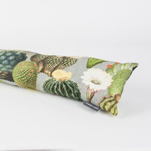 SCHÖNER LEBEN. Zugluftstopper Kakteen grau grün div. Größen, Auswahl:80cm Länge