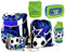 SCOOLSTAR Fußball Schulranzen Jungen 1 Klasse Tornister Schulrucksack Schultasche | SEHR LEICHT | Set 6 TLG. | inkl. Federmäppchen, Turnbeutel, Regenschutz, Trinkflasche und Brotdose