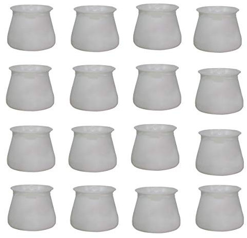 16 Pcs Silicone Chair Leg Caps Floor Protector Round Square Furniture Feet Covers