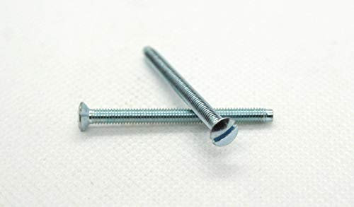Electrical Screws Zinc M3.5 x 75mm Length for fixing Sockets Plugs or Switches Pack of 4 (75mm Length)
