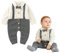 Loalirando Pagliaccetto Neonato Invernale 0-18 Mesi Tutina a Maglia Bimbo Gentleman Romper Colletto Risvoltato con Cravatta a Farfalla Regalo (Grigio, 0-3 Mesi)