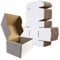 RLAVBL 25 Pack 153x102x76 mm (6x4x3 in) Shipping Boxes Small White Corrugated Cardboard Box for Packing Mailing