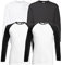Fruit of the Loom 4 T Shirt Longsleeve Baseball T M L XL XXL Langarm (XL,2 Base Whiteblack + 1LS Weiss + 1LS Schwarz + 1 HLKauf Notizblock)