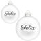 Coverlounge Christbaumkugel personaliert aus Glas | Weihnachtskugel mit Name| Ø 6cm oder 8cm in Weiß (Matt) | für Weihnachten