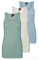 VERO MODA VMMAXI My Soft Long Tank Top GA 3P - Camiseta de Tirantes para Mujer, Verde/Azul/Blanco (1 Jadeite / 1 Azul Fog/1 Blanco Nieve), S