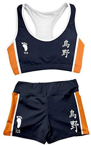 Honghuang Haikyuu High School Badeanzug Cosplay Kostüme Karasuno Shoyo Hinata Tobio Kageyama Adlers Schwimmen Beach Volleyball Sportbekleidung