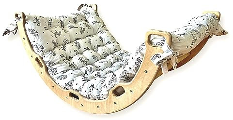 Klein Kletterbogen | Montessori Klein Kletterbogen | Bogen Wippe mit Kissen oder Rampe | | Montessori Kletterbogen Holz | Kletterbogen für Kletterspiel (Bogen & Origami Kissen)