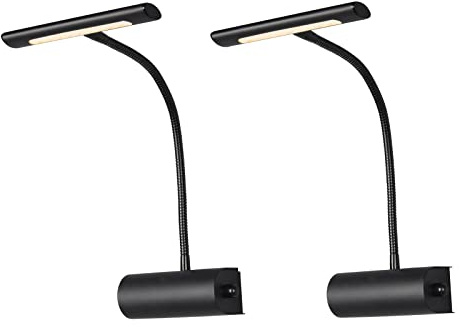 2er SET dimmbare Bilderleuchten mit Flexarm in Schwarz matt, Breite 18cm
