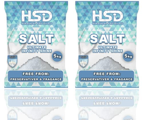 5kg dishwasher salt, dishwasher detergent salt with pre-soaking action, water softener salt (Pack Of 2)