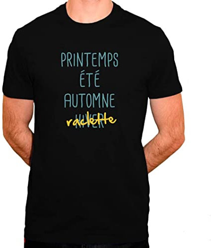 Sergent Tobogo T-Shirt Raclette Hiver – Homme – Noirr – XXL