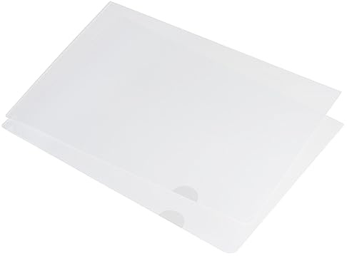 PATIKIL 12Pack L Typ Ordner A5 Aktenordner Dokumenttaschen Plastik Datei Projekt Papier Hülle für Büro Durchsichtig