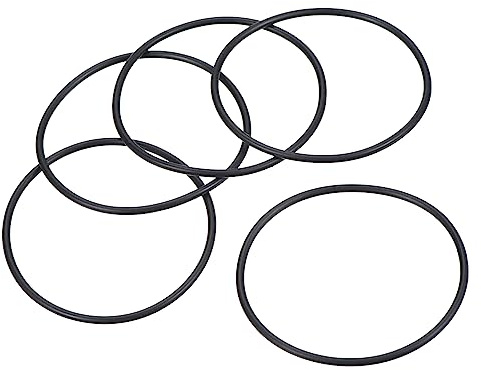 PATIKIL 5Stk Dichtungsringe O-Ringe Gummidichtung 54mm AD 50mm ID 2mm Dicke Nitrilgummi Unterlegscheibe Dichtungssatz Gummischeiben für Auto Klimaanlage Wasserhahn Rohr Schwarz