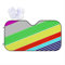 Rainbow Oblique Line, Colorful Diagonal Stripe Asymmetry Irregular Geometric Front Window Sun Visor Protective Case Blocks UV Rays Fits Trucks Cars 51 x 27,5 Zoll