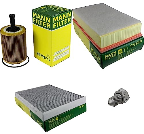 EISENFELS Filter Set Inspektionspaket erstellt mit MANN-FILTER Ölfilter HU 719/7 x, Luftfilter C 32 191/1, Innenraumfilter CUK 2842, Verschlussschraube