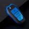 ontto Étui de Protection pour clé de Voiture - Convient pour Peugeot 308 408 508 2008 3008 4008 5008 Citroën C4L C6 C3-XR Picasso DS3 DS4 - en Silicone TPU - Bleu