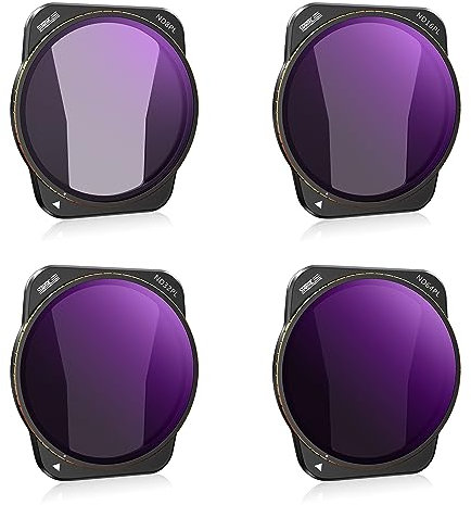STARTRC 4er-Pack ND/PL Filter Set für DJI Air 3 Zubehör, Mehrfach Beschichtetes HD-Glas, Kein Farbstich und Blendung entfernen, ND8/PL ND16/PL ND32/PL ND64/PL Filter-Aluminiumversion