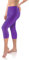 sesto senso Pantaloni Sportivi Lunghezza 3/4 Donna Viscosa Ragazza Leggings Colorati Fitness Yoga S Viola