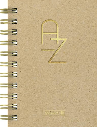 BRUNNEN Adressbuch Wire „Spirale“, A6, 128 Seiten, caramel