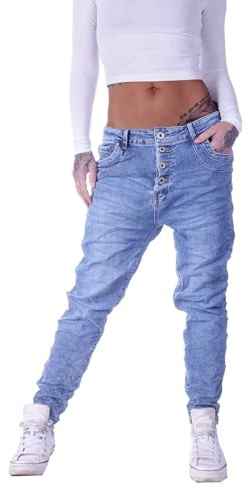 Style-Station Damen Boyfriend Hose Hüftjeans Jeans Damenjeans