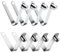 INCREWAY Zeltstangen-Clips, 8 Stück, Kajak-Paddel-Feder-Clips, Edelstahl, Zeltstange, Druckknopf-Federklemmen für Camping, Kajak, Paddel, Zeltstange, 8 mm + 6 mm