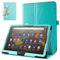 Custodia per Kindle Fire HD 10 & 10 Plus (13a/11a Generazione, 2023/2021) 10,1, Ultra Sottile Smart Cover in Pelle con Auto Svegliati/Sonno(Blu Lago)