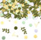 200PCS Grün Gold Konfetti - Grünes Blatt Kreis, Love Thema Papier, Für Hochzeit, Geburtstag, Tischdekoration, Jubiläum, Partydekoration