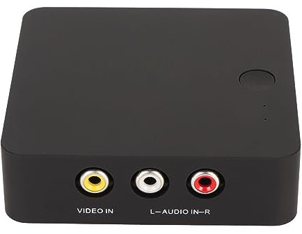 NIZUUONE Convertisseur Vidéo Numérique Enregistreur AV Convertisseur pour Convertir Une Vidéo Analogique en MP4, Taille Portable pour Aperçu TV, Enregistrement sur clé USB, Conversion AV