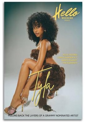 Szzmyo Sänger Tyla Poster, dekoratives Gemälde, modernes ästhetisches Leinwandposter, Schlafzimmer, Kunst, Wohnzimmer, Dekoration, Poster, 30 x 45 cm, ungerahmter Stil