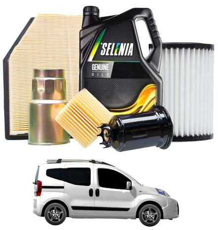 Tagliando compatibile con FIAT Qubo 1.3 D Multijet 70 kw - 4 Lt di olio + 4 Filtri anno 2010-2024