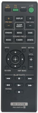 AULCMEET RM-ANP114 Replacement Remote Control Compatible with Sony Sound Bar Active Subwoofer Speaker SA-WCT770 HT-CT770 SA-CT370 HT-CT370 SA-CT770 SA-WCT370