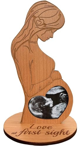 Heart's Sign Sonogramm-Bilderrahmen – Geschenk für die Schwangerschaft | Geschenk für schwangere Frau