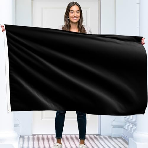 Bandera negra sólida