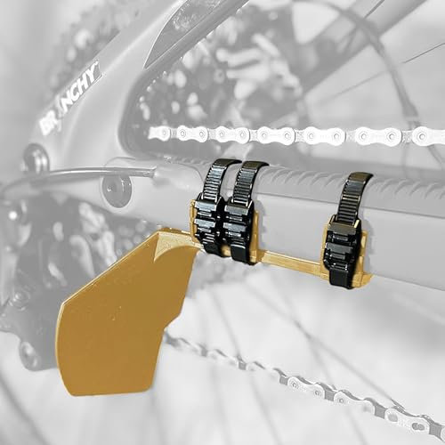 Branchy Schutz für Hinterrad, verhindert Stöße und Brüche des hinteren Umwerfers, Universalzubehör, für MTB, Ebike, Enduro, DH, Gravel (Kashima Gold)