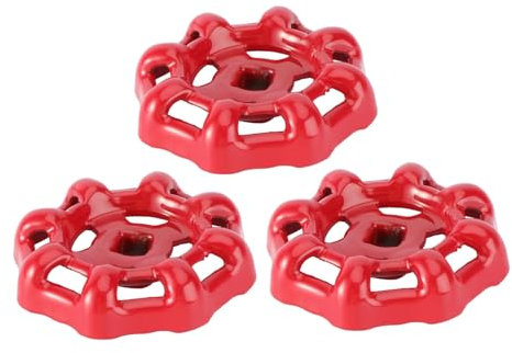 SEWOART 6 Stk Schiebergriff Schlauch-Absperrventil Wasserhahngriff mit quadratischer Brosche Bausatz Handrad für Absperrventil Ersatzgriff für Kugelhahn Kugelhandrad Handrad abschalten rot