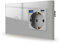 JIMEIDA Interruptor de luz táctil con enchufe, 20 W, carga rápida con puertos USB (USB A y tipo C) gris, 1 vía, panel de cristal e interruptor de pared LED de estado, no requiere cable neutro, 157 x