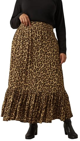 EVANS Curve Leopard Print Maxi Skirt - Women's - Plus Size Curve