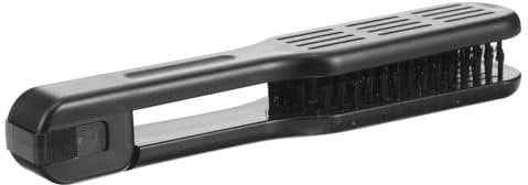 CANIGHT Hair Straightening Comb Dyeing Split End Trimmer Double Sided Brush Thinning Comb Hairdressing Mens Hair Straightener Large Clamp Haircutting Pressing Grip Curly Plastic Black