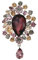 Qiwenr Spilla di Strass, Spilla a Goccia, Spilla da Donna, Spilla con Strass, Spilla di Moda da Donna, Alla Moda ed Elegante Adatto per la Decorazione del Cappello del Cappotto del Maglione(Fucsia)