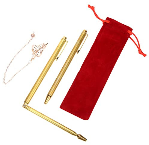 OKUMEYR Baguettes De Sourcier Rétractables Laiton Pour Divination Détection Eau Design Forme De Stylo Pratique Et Portable