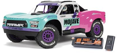 ARRMA 1/16 Mojave GROM 223S DSC 4X4 RTR Brushless Desert Truck, Teal (Battery & Charger Included)