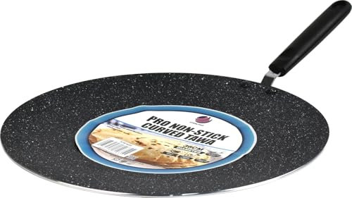 LAVV HOUSEWARES LTD Large Non Stick Aluminium Tawa Roti Chapati Flat Pan 36CM 3.5MM