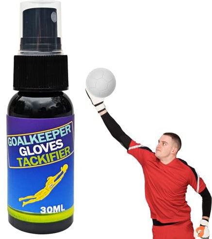 KARELLS Goalkeeper Glove Grip Spray,Glove Glue Goalkeeper,Goalkeeper Glove Spray,Gloves Grip Spray,30ml Glove Glue,Perfect For Goalkeeping Gloves in Wet or New match Conditions (Style 1, 1)