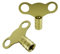 Radiator Key 2 Pack - Solid Brass Bleed Key for Venting and Bleeding Radiators | Universal Clock Type Valve Key | Heavy Duty Plumbing Tool for Air Vent Removal | Easy Grip Design