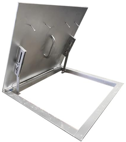 YJEUZCD Tetto Finestra Bene Coperture, Acciaio Inossidabile Accesso Schiudere Porta, Manutenzione Schiudere Copertina per Seminterrato Lucernario Attico ﻿(45x45 cm/17.7x17.7 in)